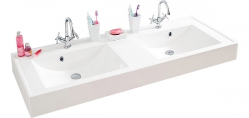 MDF SZAFKA CZARNA LAKIER  MDF-140/2  + umywalka podwójna 140 cm