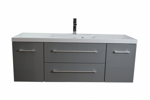 MDF szafka SZARA LAKIER MDF-C-140 + umywalka 140 cm