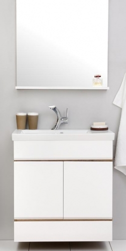 SZAFKA GBY-140/70 dąb sonoma/biały + umywalka ceramiczna 70cm