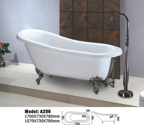 Wanna akrylowa retro A-206 157 cm