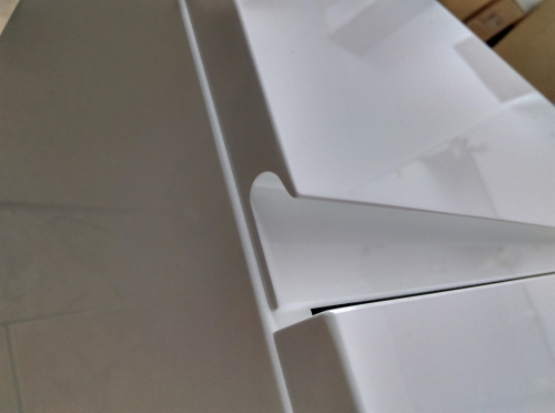 ATU SZAFKA BIAŁA wys.50cm MDF-160/4 cichy domyk uchwyt frezowany + umywalka podwójna 160