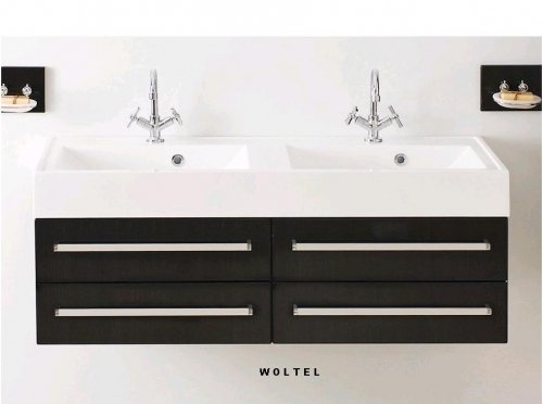 VARIETE SZAFKA DARK CHOCOLATE mat  + UMYWALKA 160 cm PODWÓJNA