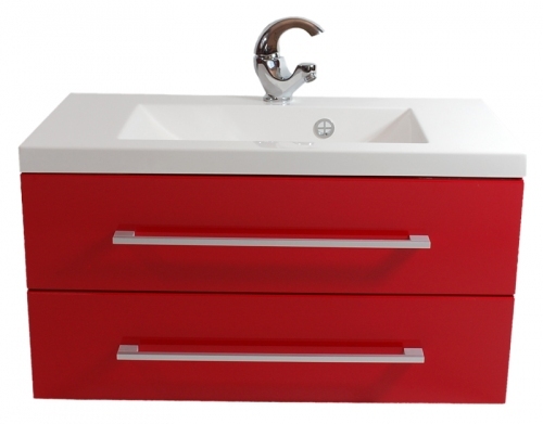 MDF SZAFKA CZERWONA MDF LAKIEROWANY + UMYWALKA UND-700 (70x46.5cm)
