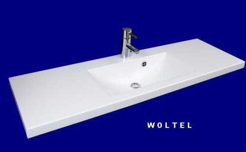 SZAFKA BIAŁA MDF-C-120/2 dwie szuflady cichy domyk + UMYWALKA UMMC-1200x390