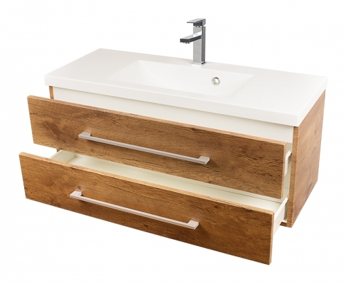 MDF SZAFKA LANZELOT STARE DREWNO 2 szufl.MB + UMYWALKA 100 cm
