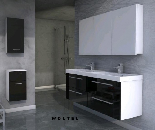 KWADRO WHITE szafka 120 + umywalka 120 DUO PODWÓJNA 163025