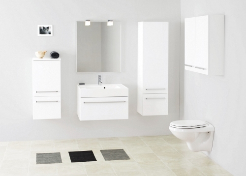 VARIETE  szafka FM-442/7 biała połysk + umywalka 70cm