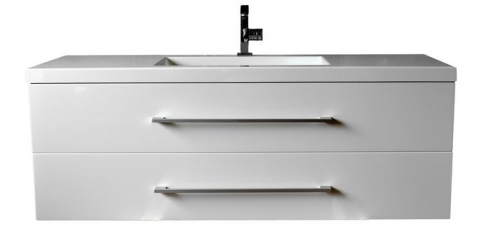 SZAFKA BIAŁA MDF-C-120/2 dwie szuflady cichy domyk + UMYWALKA UMMC-1200x390